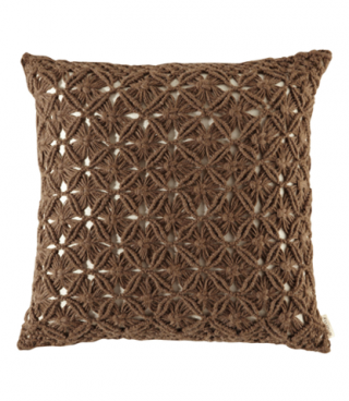 Alpaca Macramé Throw Pillow - Nutmeg $133