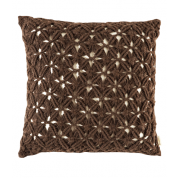 Alpaca Macramé Throw Pillow - Cocoa: Sold Out