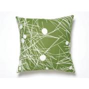 Trail PIllow: 18x18"  Cream + Moss - $14