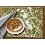 Trail Placemat: Cream + Moss: SALE $19