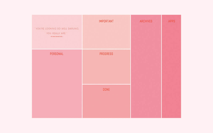 Blush Pink Aesthetic Wallpaper Organizer