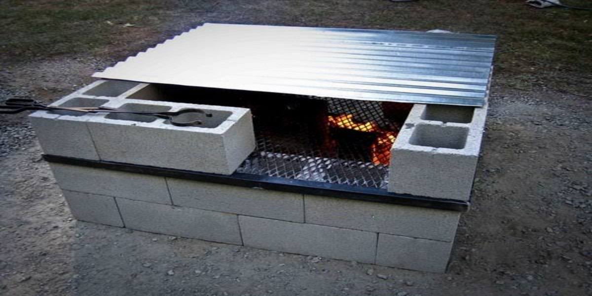 Dual-Purpose Cinder Block Fire Pit