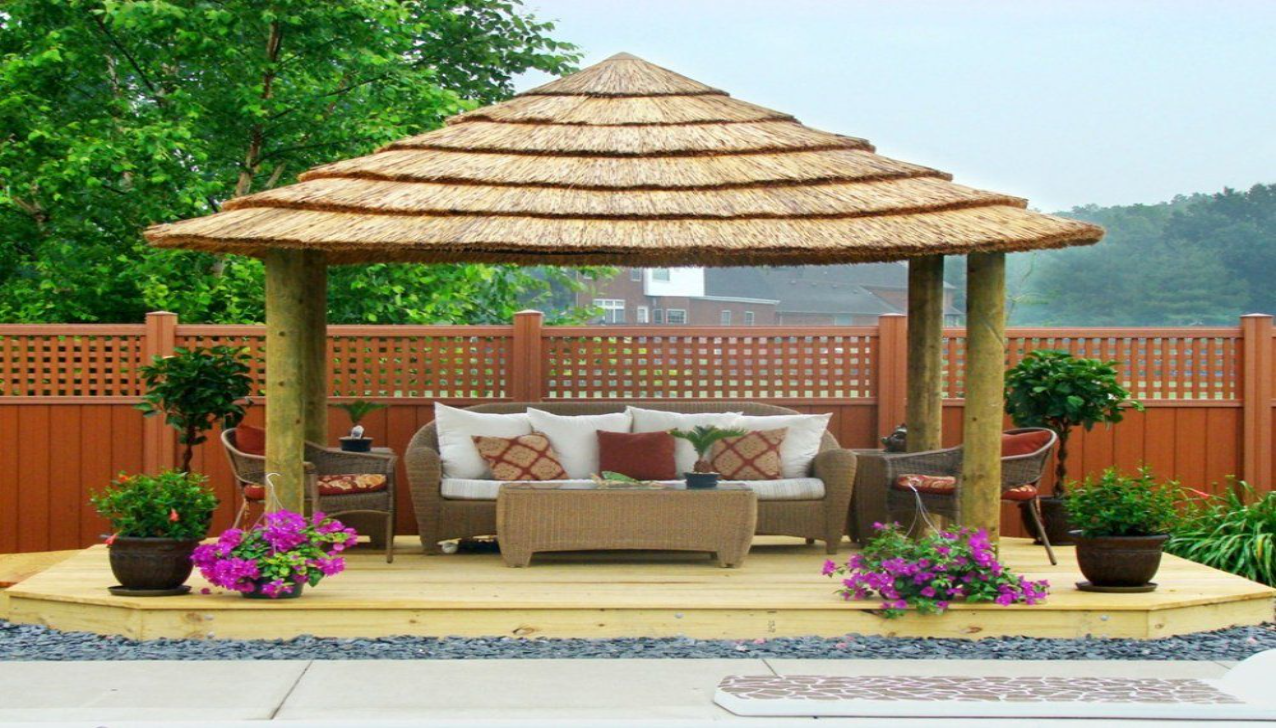 Go for a Thatched Roof Pergola