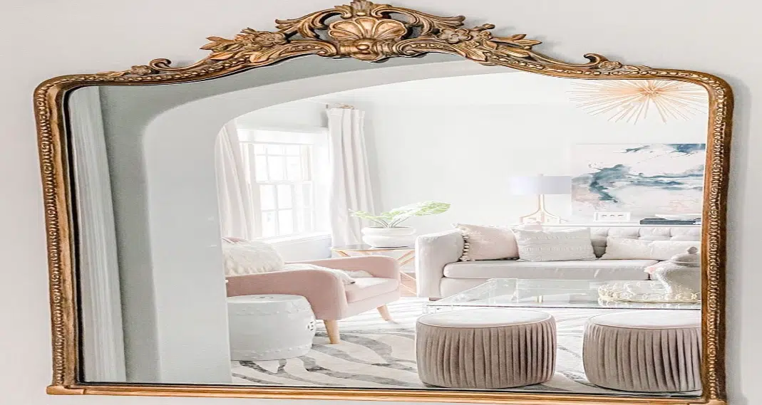 Kirkland Antique Gold Victoria Scroll Mirror