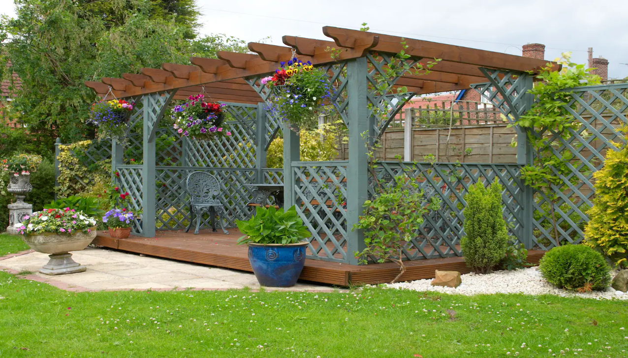 Latticed Arbor Pergola