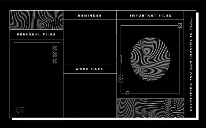 Monochrome Desktop Wallpaper Organizer