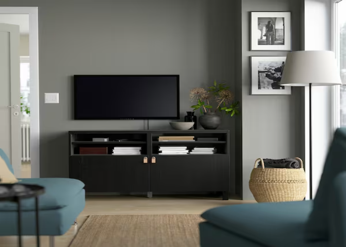 Small BESTA TV Unit with Doors