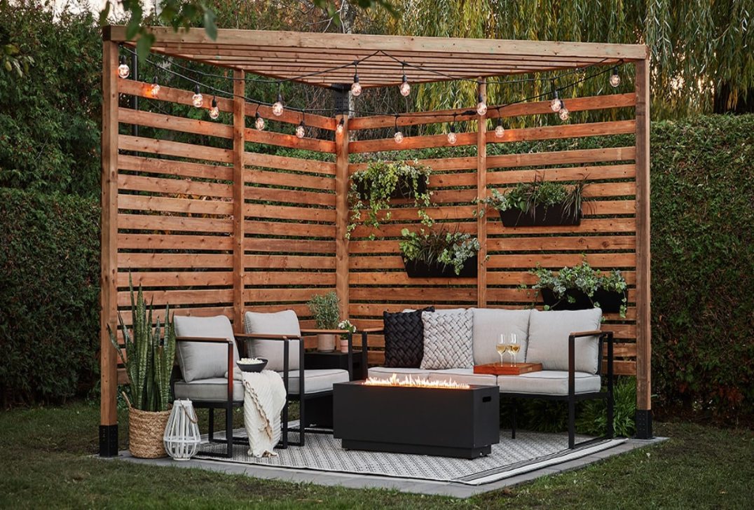 Small Corner Pergola