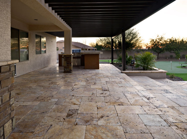 Travertine Paver Patios