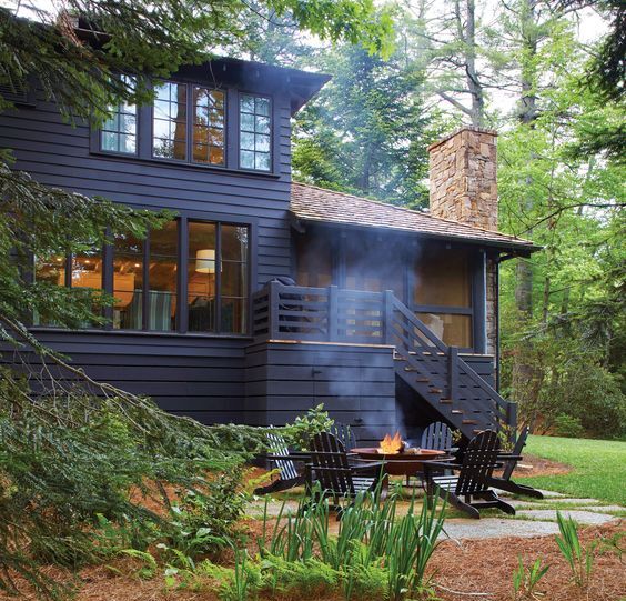 A Rustic Charcoal Black House