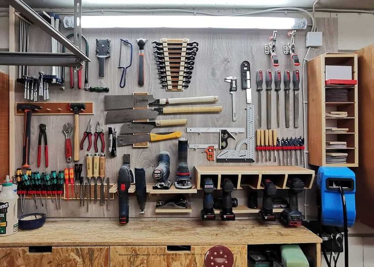 A Tool Wall in The Garage