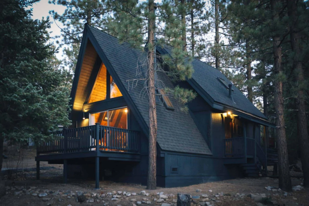 Charcoal Black Rustic Cottage in the Woods .jpg