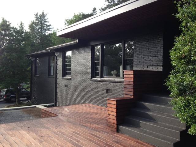 Charcoal Painted Exterior Bricks