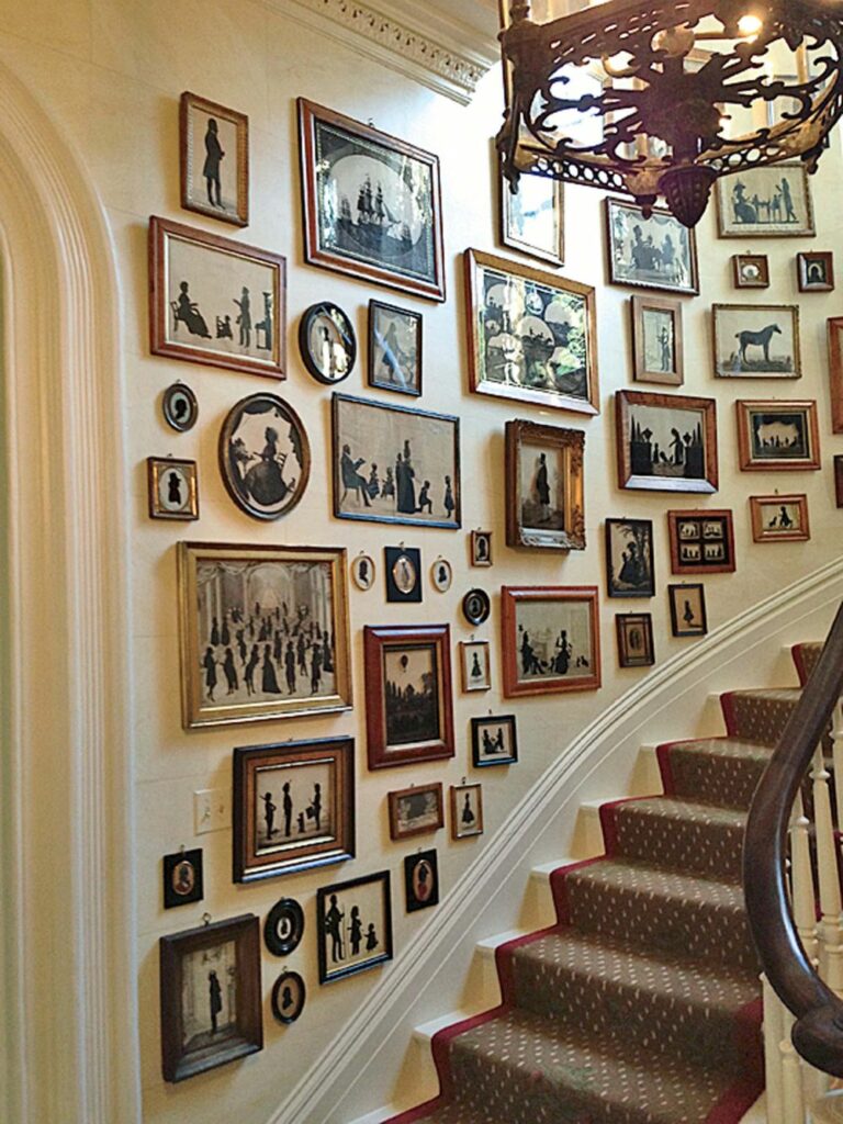Family Picture Wall with Vintage Frames