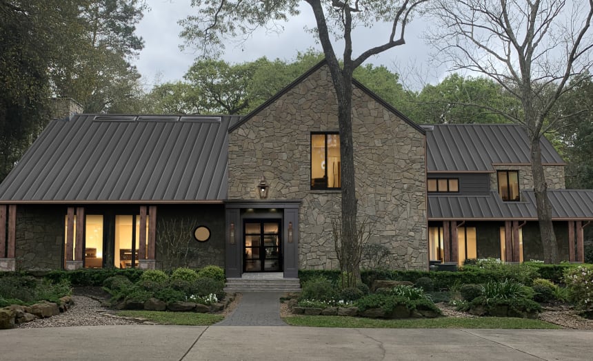 Grey-Toned Rustic Stone House