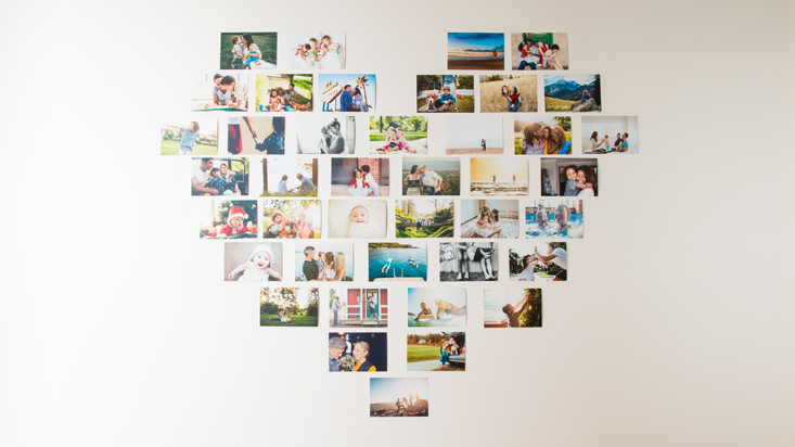 Heart-Shaped Photo Display