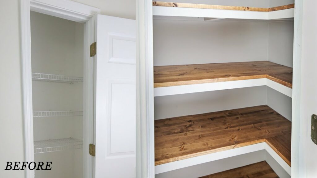 How to Install DIY Pantry Shelves