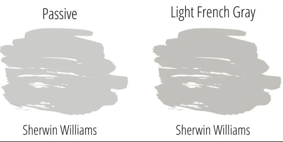 Light French Gray vs. Sherwin Williams Passive