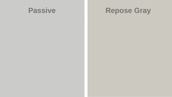 Repose Gray vs. Sherwin Williams Passive