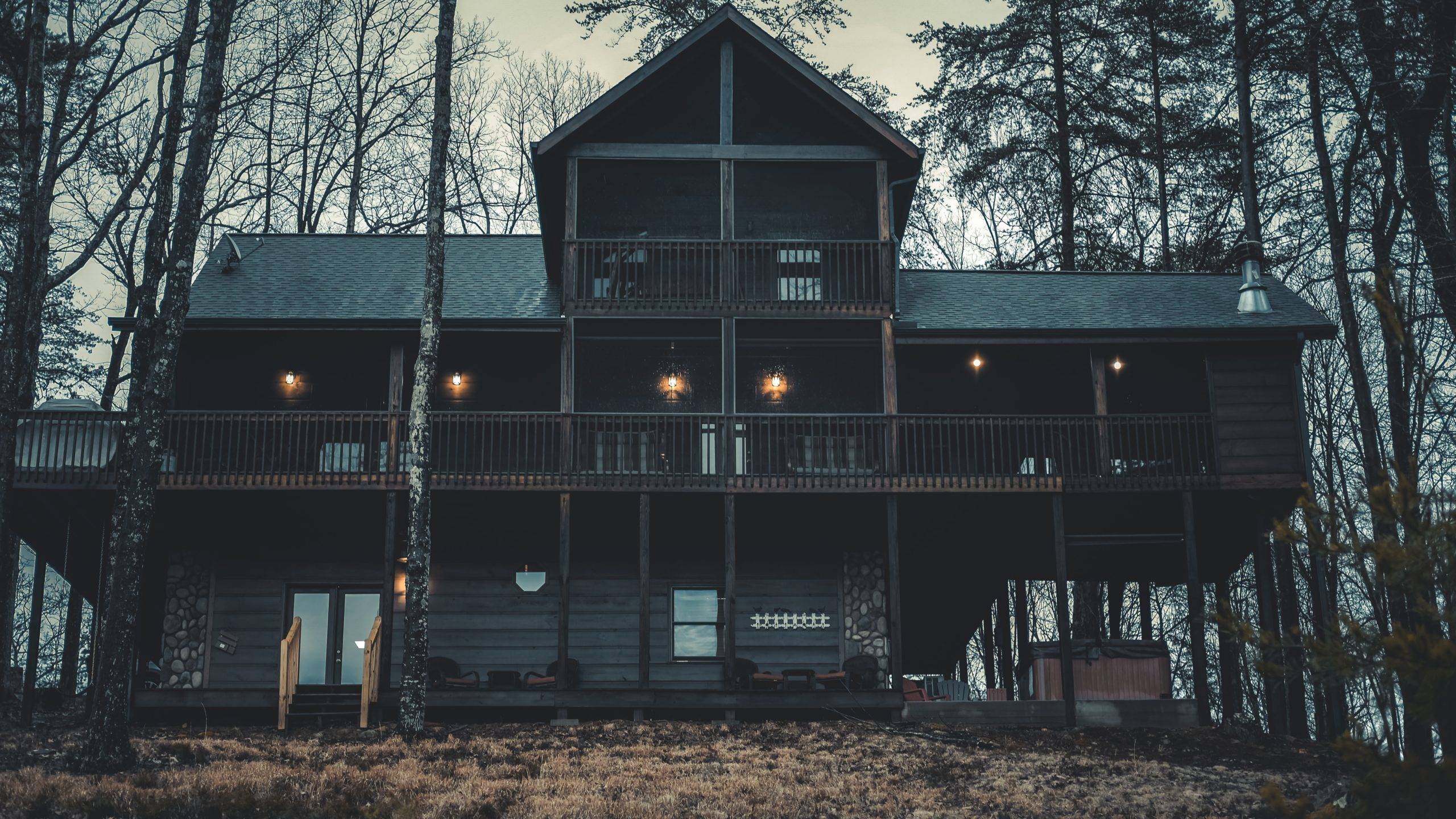 Rural Style Exterior of Black Houses