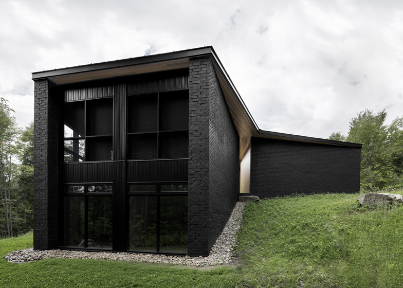 Sprawling House with Black Beautiful Bricks