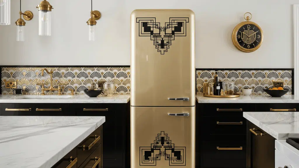 budget friendly painted fridge