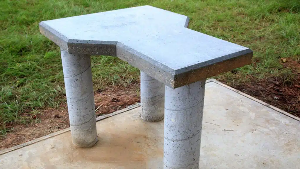 concrete slab bench