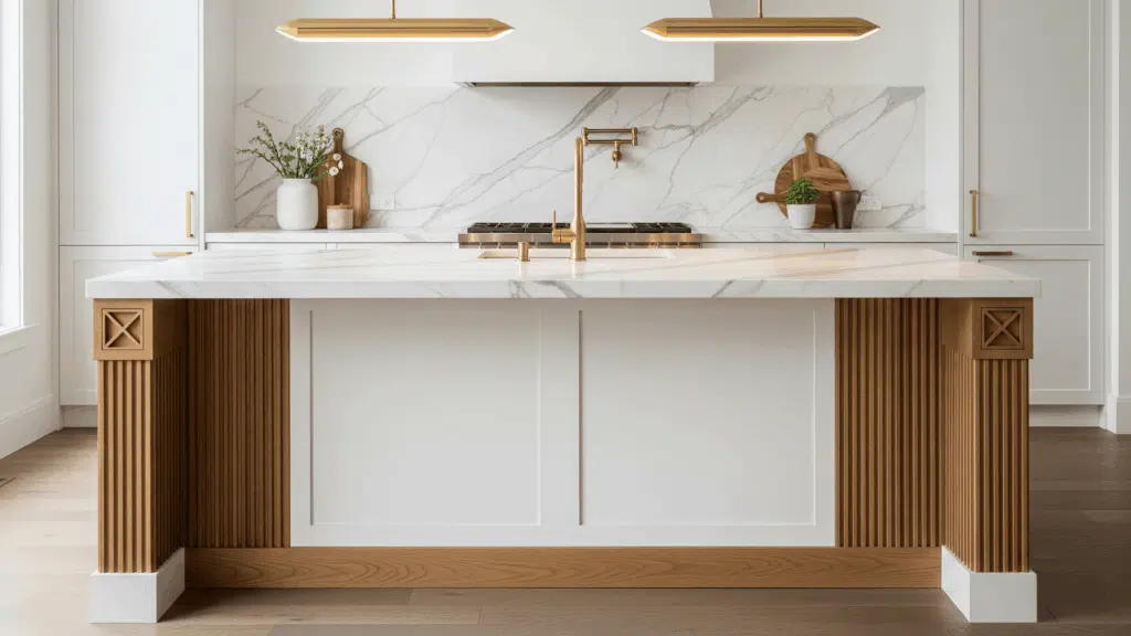 geometric kitchen island upgrade