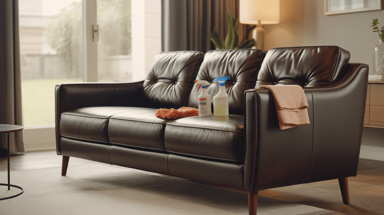 how to clean a leather sofa