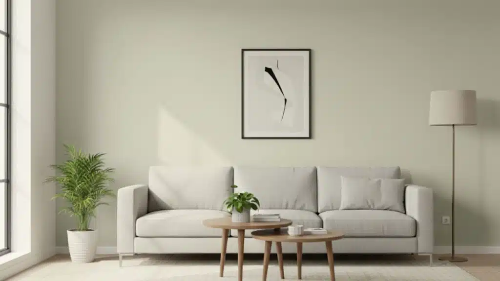 living room benjamin moore silver sage