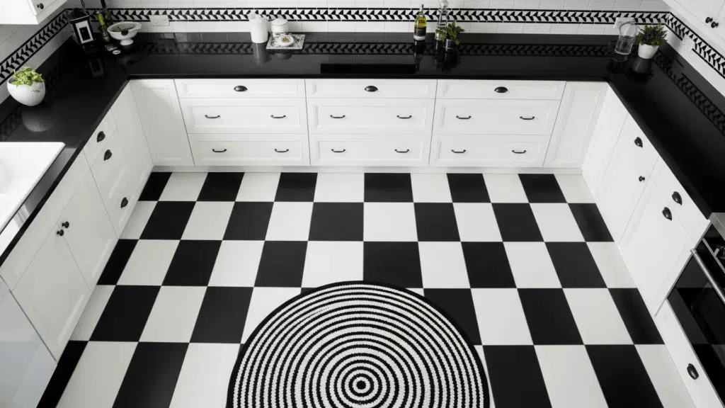 monochrome chic kitchen
