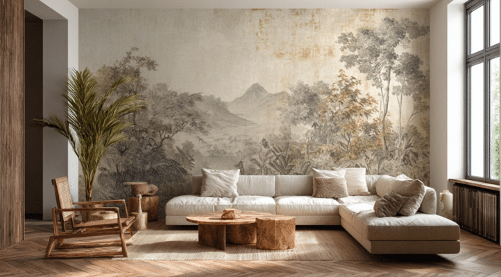 Painted Mural Accent Wall