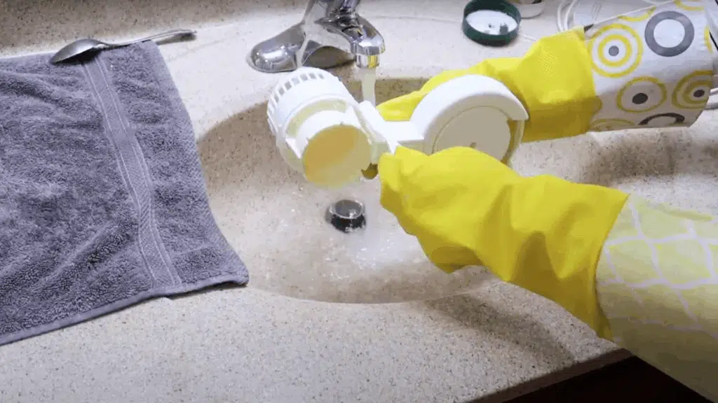 soak and scrub the water tank