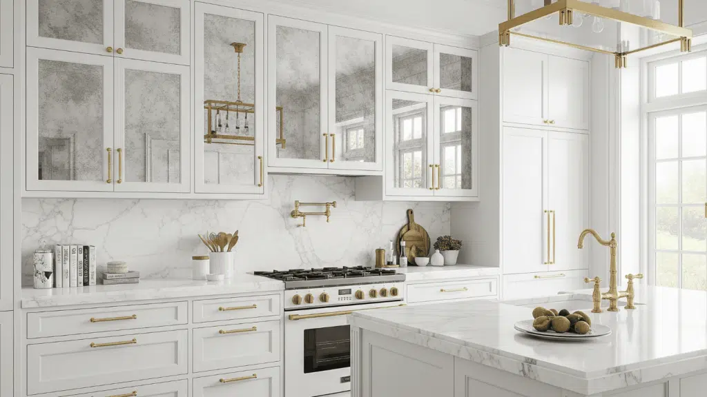 the mirror illusion kitchen