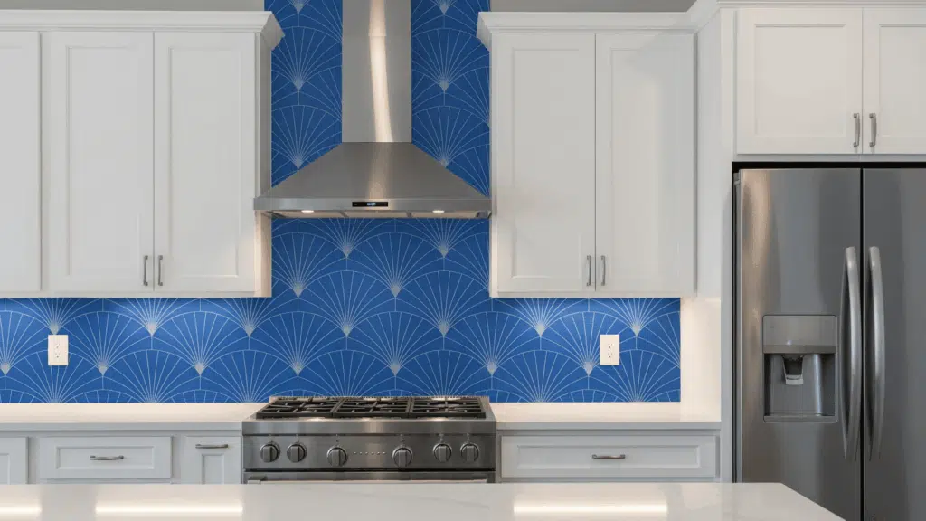 tiled jewel backsplash