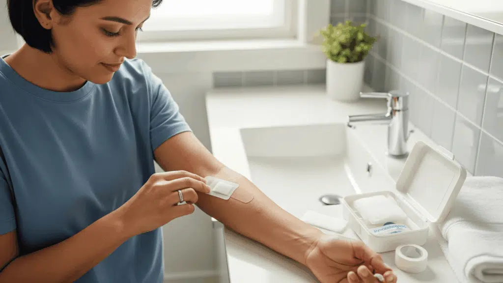 treating rug burn at home step five