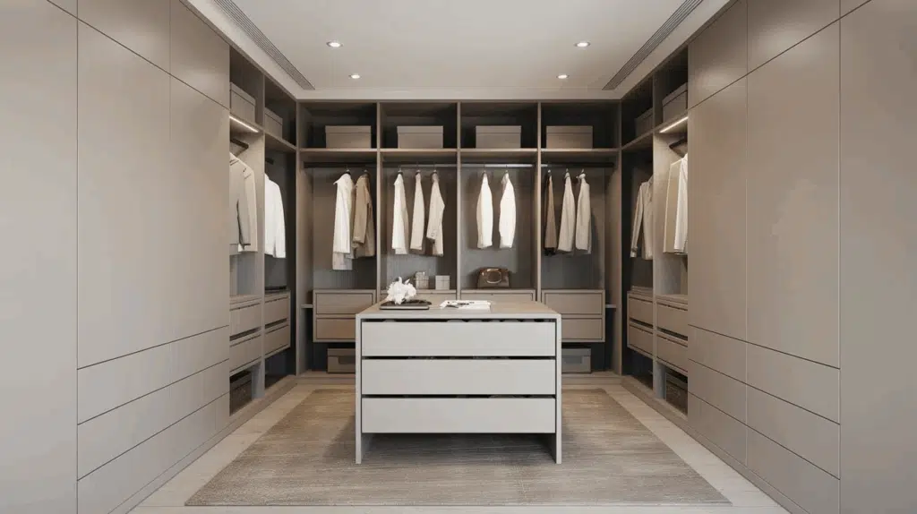 Built-in Closet with Concealed Drawers