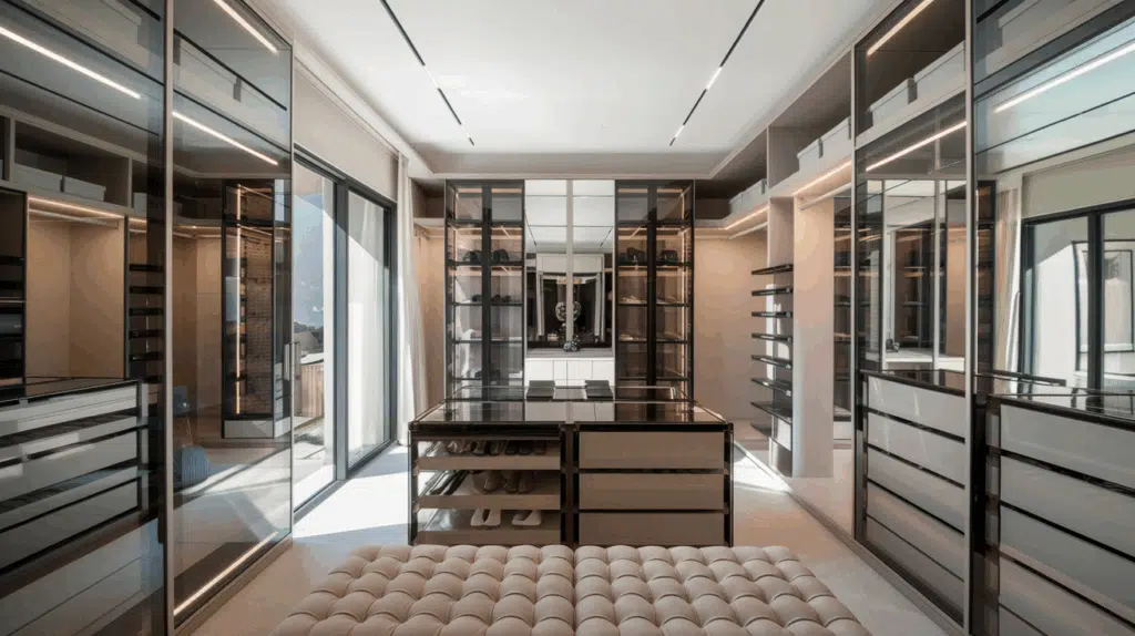 Floating Shelves Built-in Closet