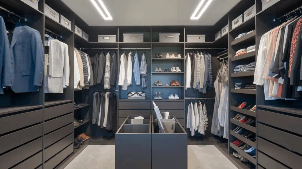 His-and-Hers Walk-in Closet