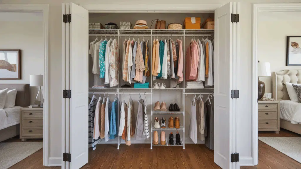 Open Shelving Reach-in Closet