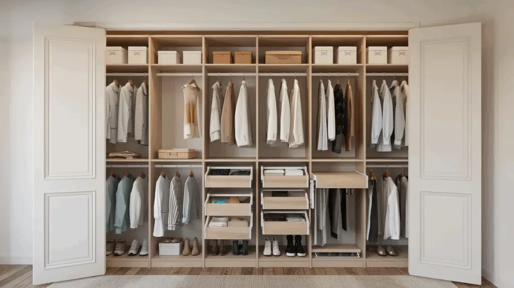 Pull-out Racks Reach-in Closet