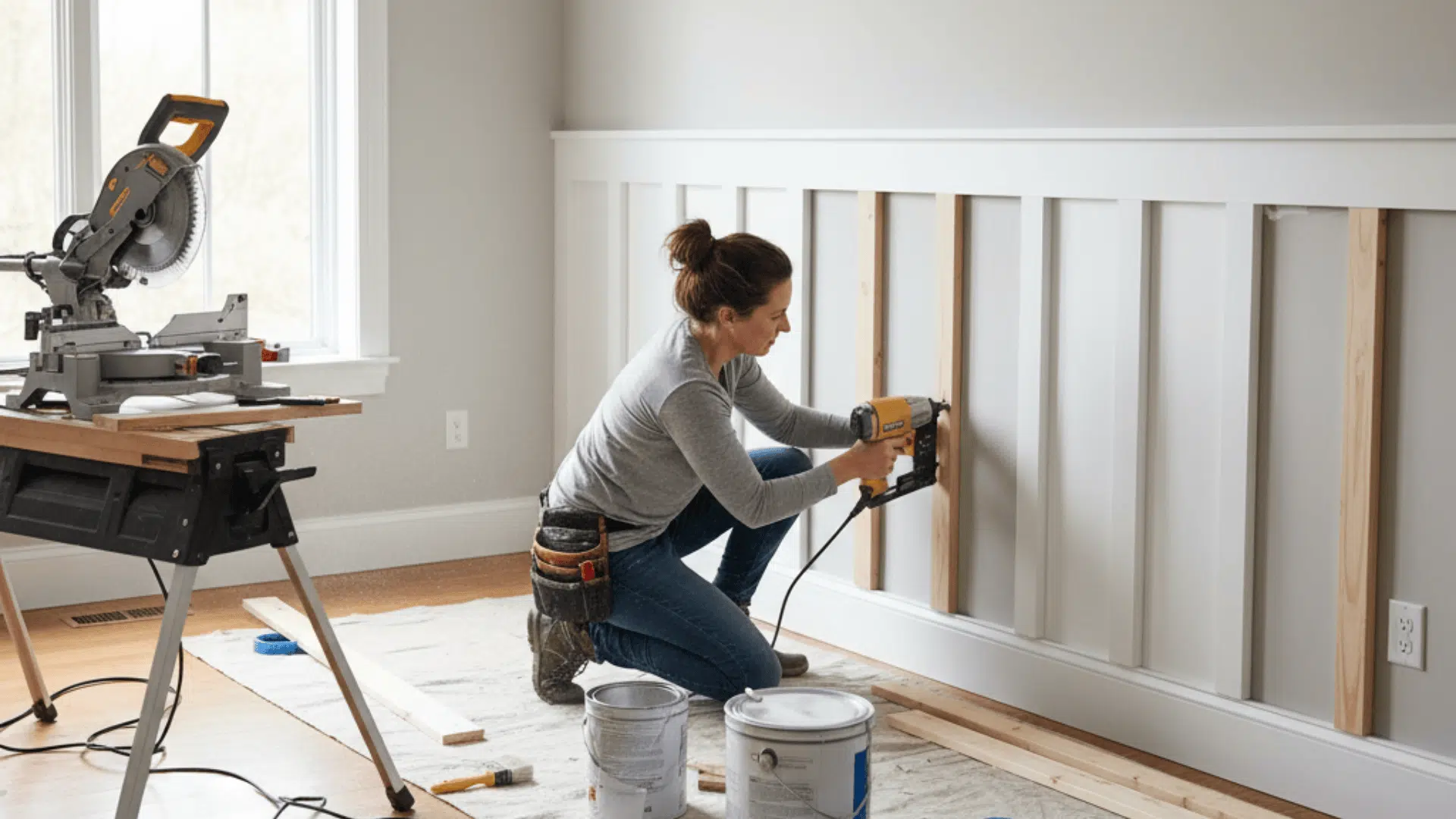 diy board and batten wall