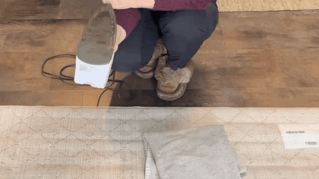 gentle heat on rug