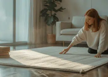 how to flatten a rug
