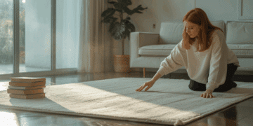 how to flatten a rug