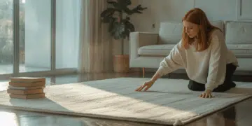 how to flatten a rug