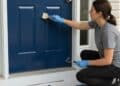 how to paint a metal front door