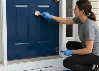 how to paint a metal front door