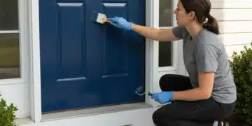 how to paint a metal front door