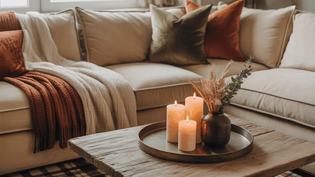living room fall decor